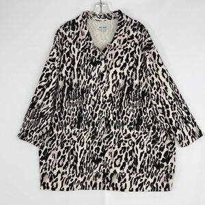 Vicki wayne Leopard Blouse Pullover, 3/4 sleeve Plus size 2X